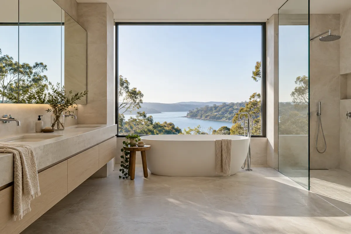 A quieter morning: original illustrative builders and renovations concept
