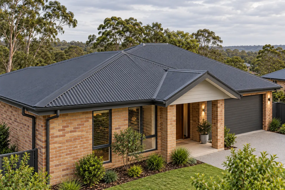 Original illustrative roofing companies scene