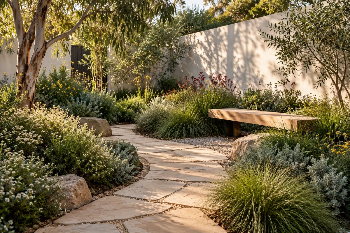 Original illustrative landscaping businesses scene