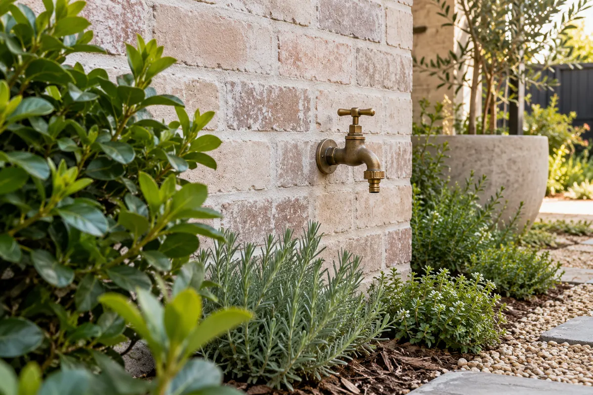 Water in the garden: original illustrative plumbers concept